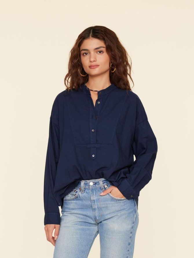 Xirena Tops | Women Navy Jones Top