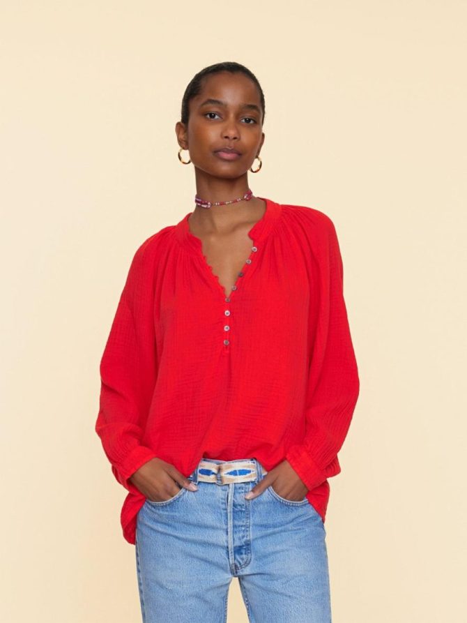 Xirena Tops | Women Real Red Truett Top