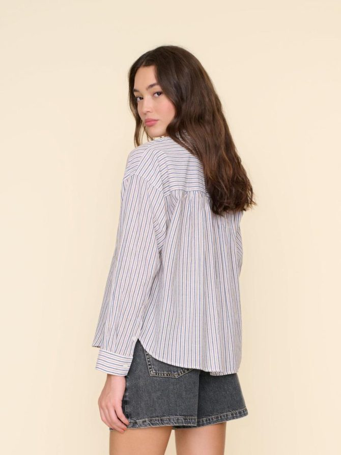 Xirena Tops | Women Mocha Stripe Jones Top