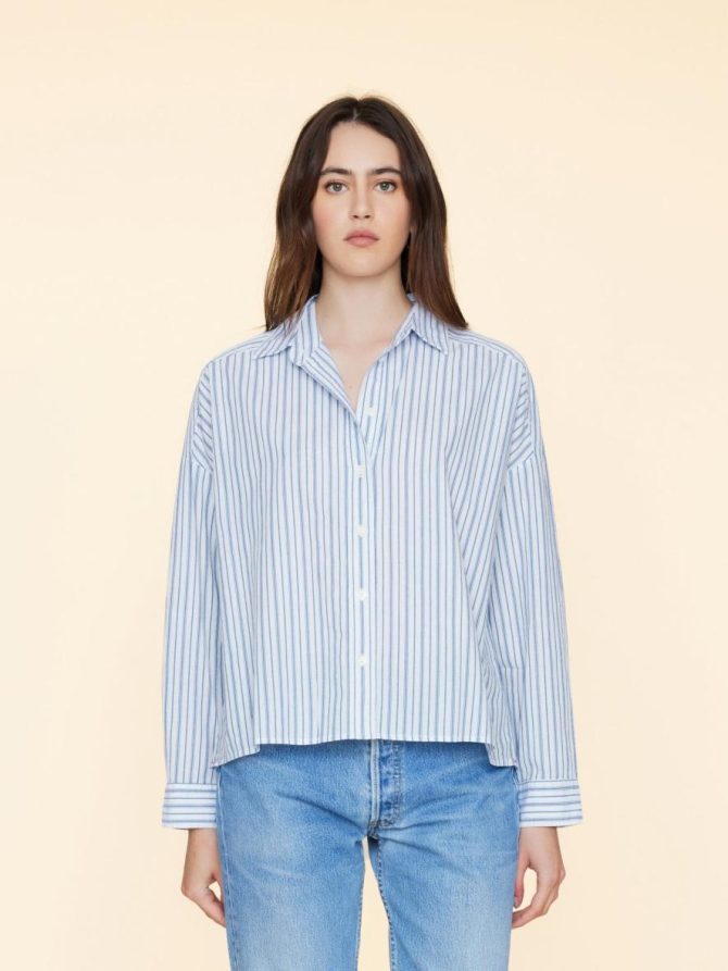 Xirena Shirts | Women Coastal Stripe Riley Shirt