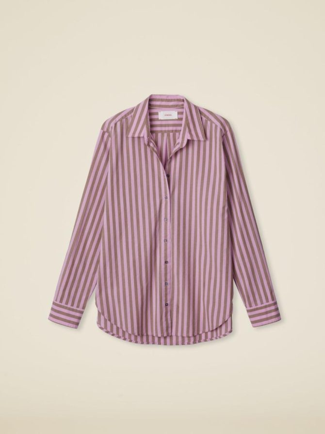 Xirena Shirts | Women Fig Stripe Beau Shirt