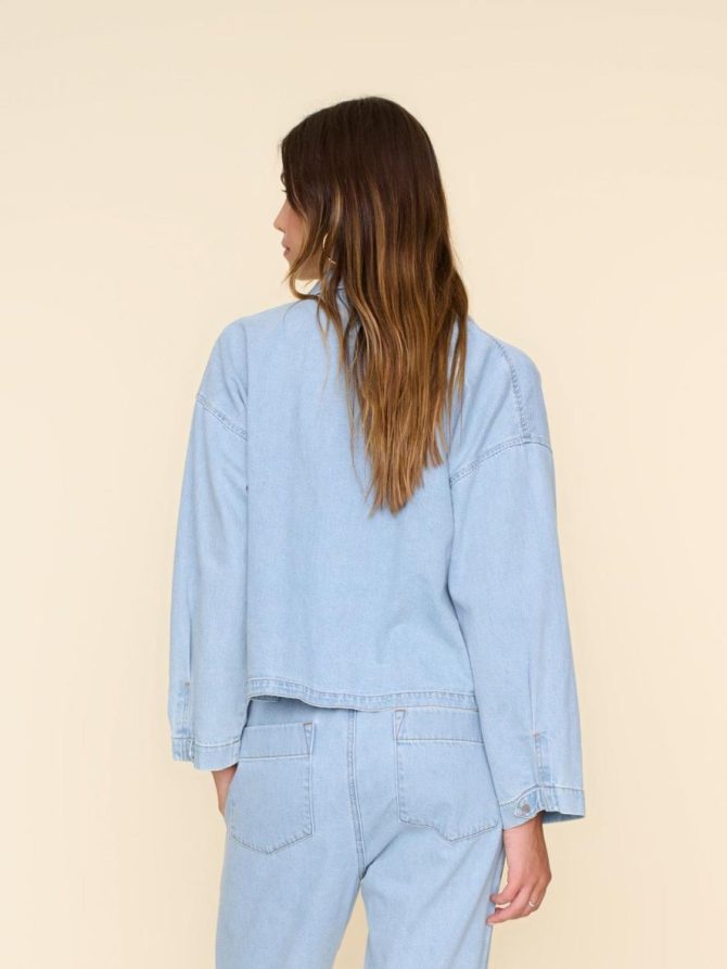 Xirena Tops | Women Light Blue Abbott Denim Top