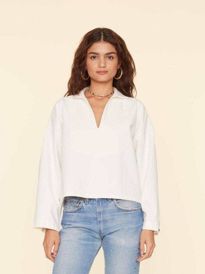 Xirena Tops | Women White Abbott Denim Top