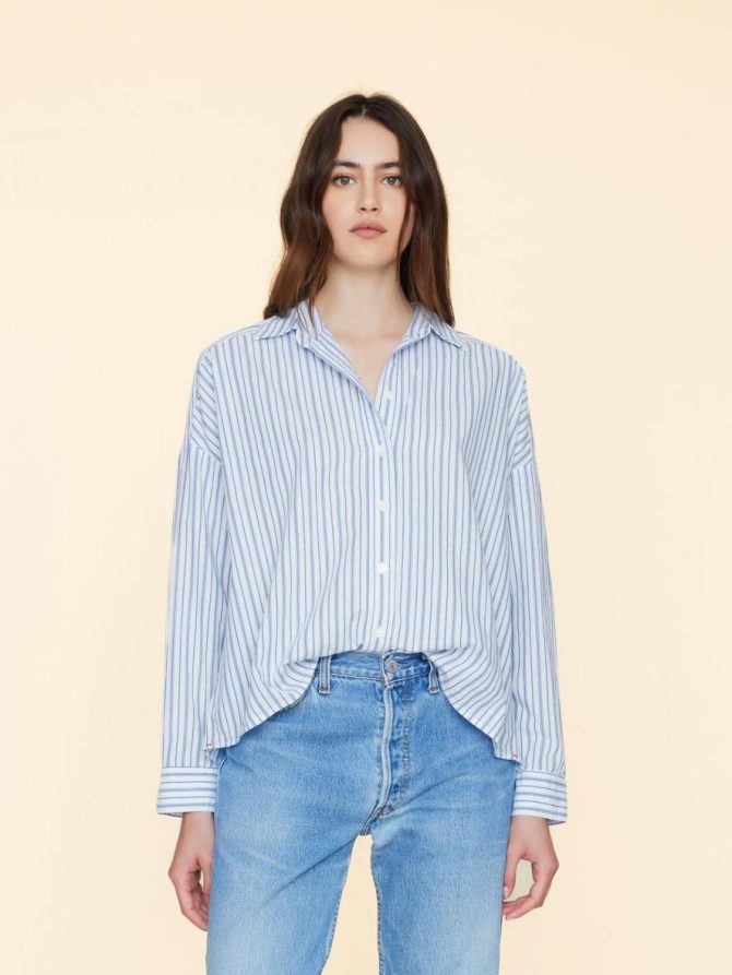 Xirena Shirts | Women Coastal Stripe Riley Shirt