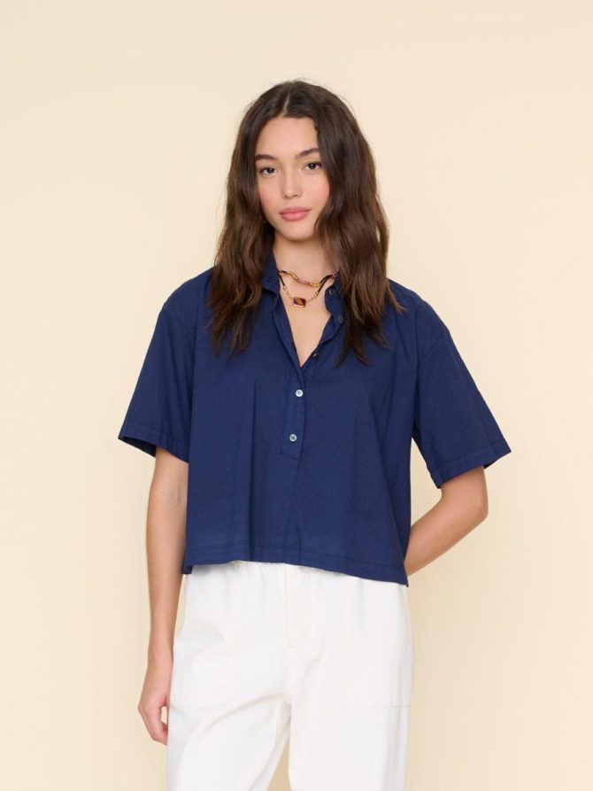 Xirena Tops | Women Navy Ansel Top