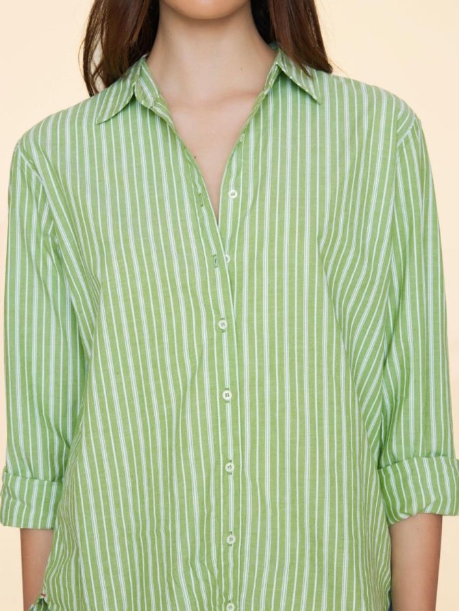 Xirena Shirts | Women Matcha Stripe Beau Shirt