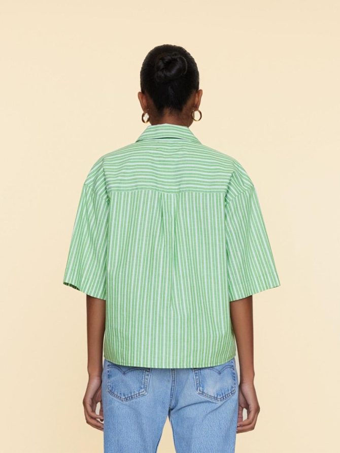 Xirena Shirts | Women Matcha Stripe Gracie Shirt