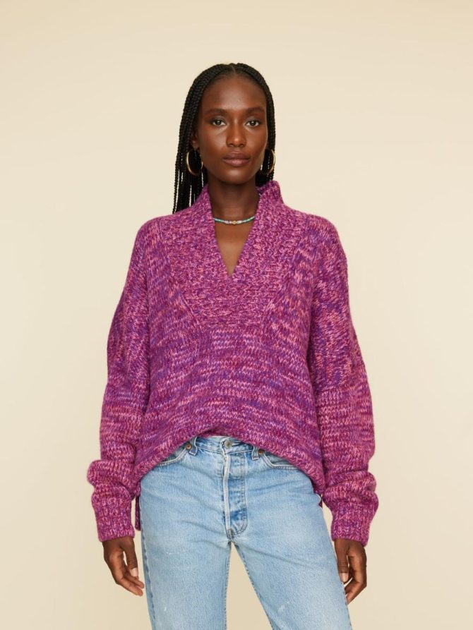 Xirena Sweaters & Jackets | Women Magenta Marble Keyes Sweater