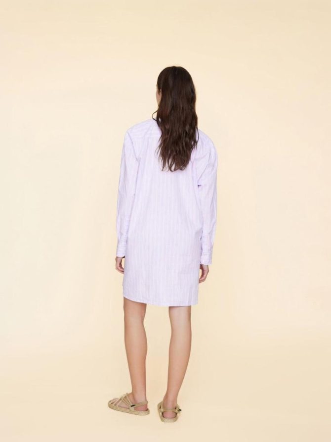 Xirena Dresses & Skirts | Women Lilac Stripe Mills Dress