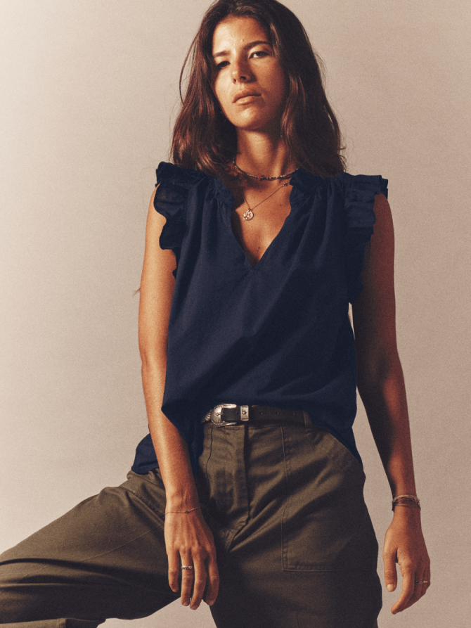 Xirena Tops | Women Navy Bex Top