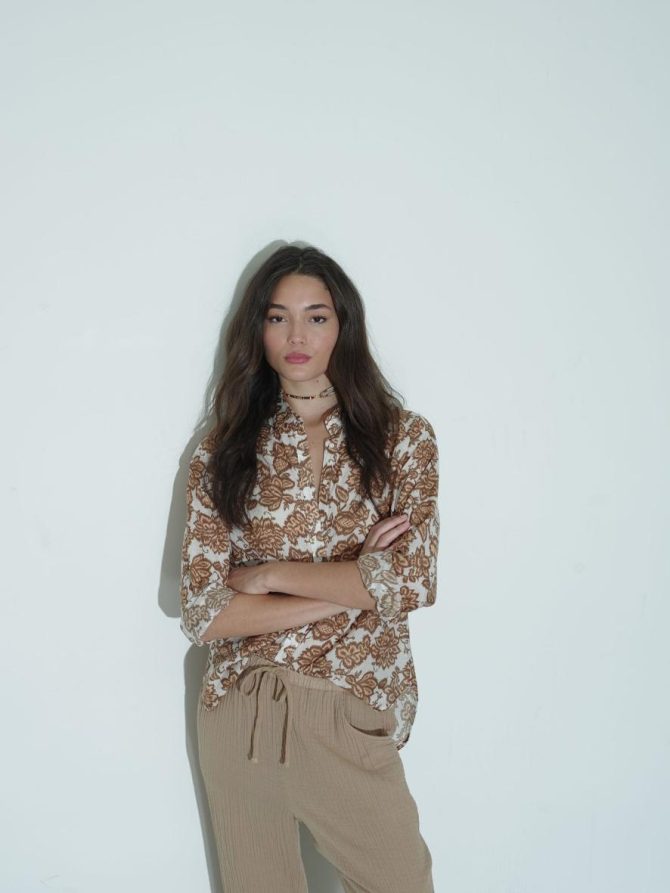 Xirena Shirts | Women Cream Toffee Beau Shirt