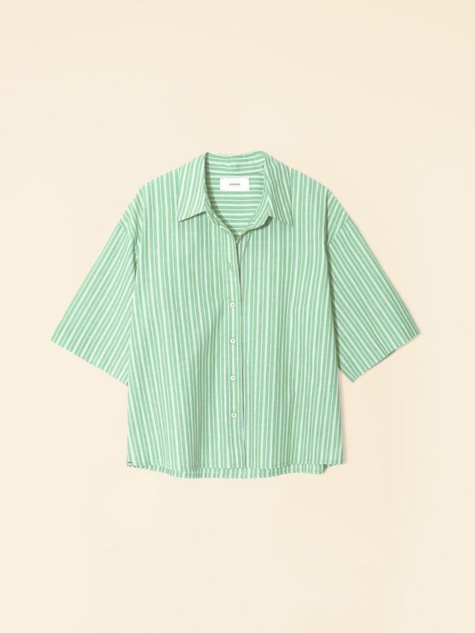 Xirena Shirts | Women Matcha Stripe Gracie Shirt