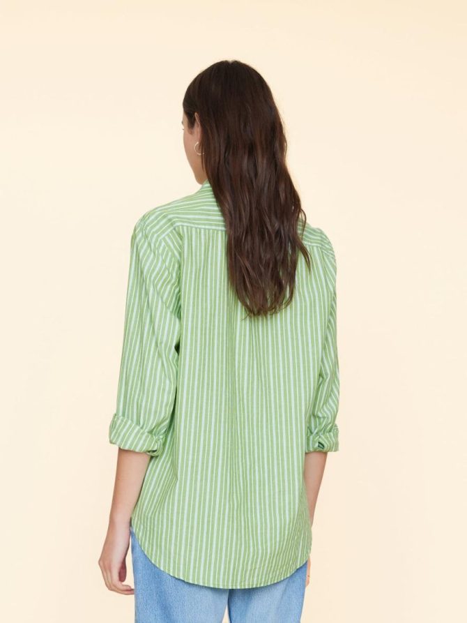 Xirena Shirts | Women Matcha Stripe Beau Shirt